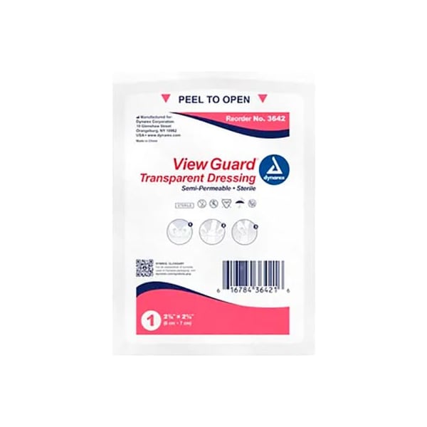Dynarex Dynarex View Guard Sterile Transparent Dressings, 2-3/8inL x 2-3/4inW, 400 Pcs 3642 - main